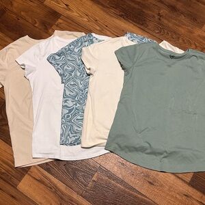 Wonder Nation Kids' Short Sleeve Tees - Green, Cream, White, Patterned